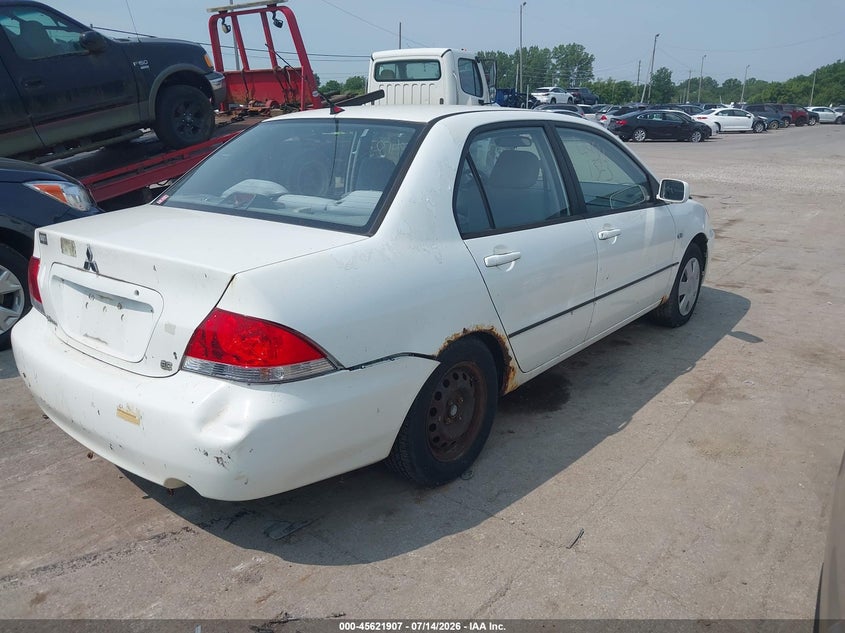 2005 Mitsubishi Lancer VIN JA3AJ26E45U053525 IAAI salvage auction — RIGHT REAR, Clear (Pennsylvania), sold $375 on 2026-07-28 (photo 4)