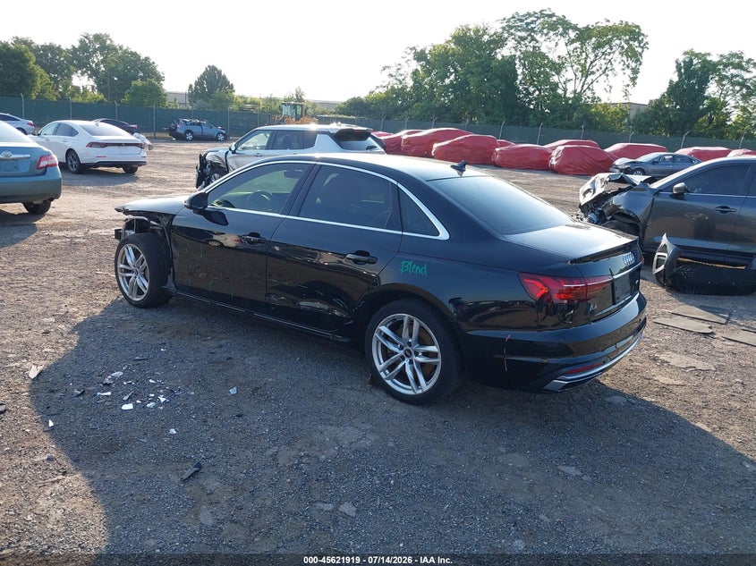 2021 Audi A4 VIN WAUDAAF46MN006826 IAAI salvage auction — SIDE, Salvage (Pennsylvania), sold $7,650 on 2026-09-01 (photo 3)