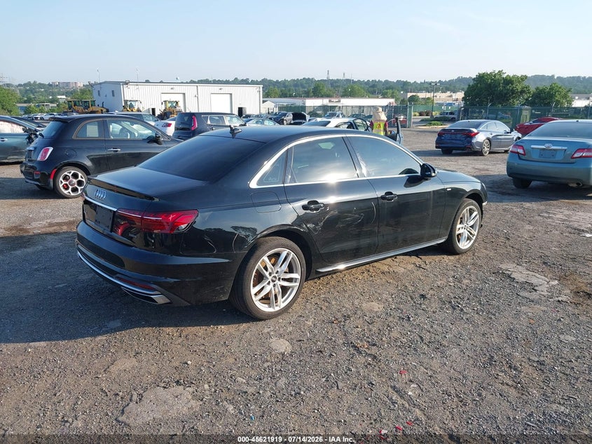 2021 Audi A4 VIN WAUDAAF46MN006826 IAAI salvage auction — SIDE, Salvage (Pennsylvania), sold $7,650 on 2026-09-01 (photo 4)