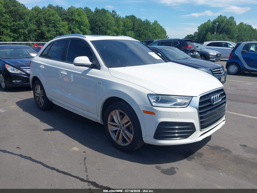 2018 Audi Q3 VIN WA1BCCFS8JR018487 IAAI salvage auction — NORMAL WEAR, Clear (North Carolina), sold $4,850 on 2026-07-29 (photo 1)