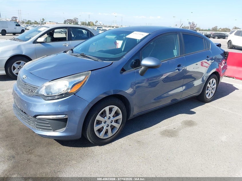 2016 Kia Rio VIN KNADM4A31G6564878 IAAI salvage auction — REAR END, Salvage (California), sold $425 on 2026-07-30 (photo 2)