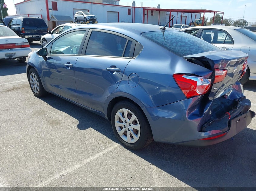 2016 Kia Rio VIN KNADM4A31G6564878 IAAI salvage auction — REAR END, Salvage (California), sold $425 on 2026-07-30 (photo 3)