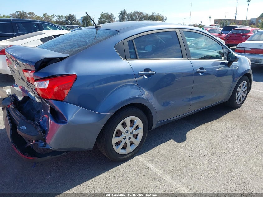 2016 Kia Rio VIN KNADM4A31G6564878 IAAI salvage auction — REAR END, Salvage (California), sold $425 on 2026-07-30 (photo 4)
