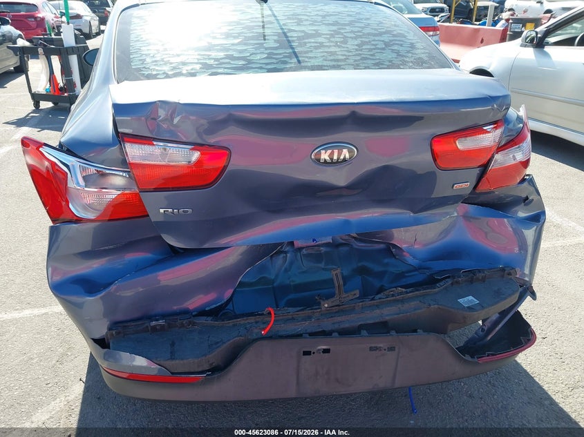 2016 Kia Rio VIN KNADM4A31G6564878 IAAI salvage auction — REAR END, Salvage (California), sold $425 on 2026-07-30 (photo 6)