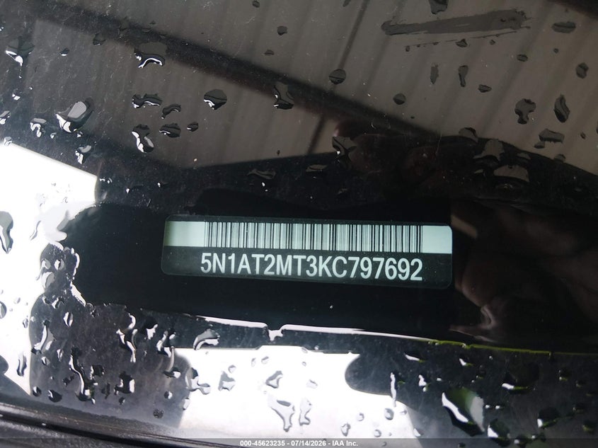 2019 Nissan Rogue VIN 5N1AT2MT3KC797692 IAAI salvage auction — SIDE, Salvage (Texas), sold $4,400 on 2026-07-29 (photo 9)