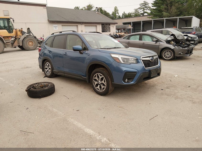 2021 Subaru Forester VIN JF2SKAJC4MH512936 IAAI salvage auction — LEFT SIDE, Salvage Title, sold $3,350 on 2026-08-02 (photo 1)