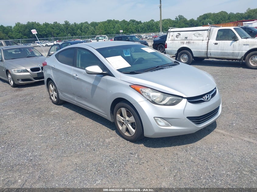 2013 Hyundai Elantra VIN KMHDH4AE2DU551620 IAAI salvage auction — RIGHT SIDE, Salvage - Greater Than 75% (Maryland), sold $1,400 on 2026-08-01 (photo 1)