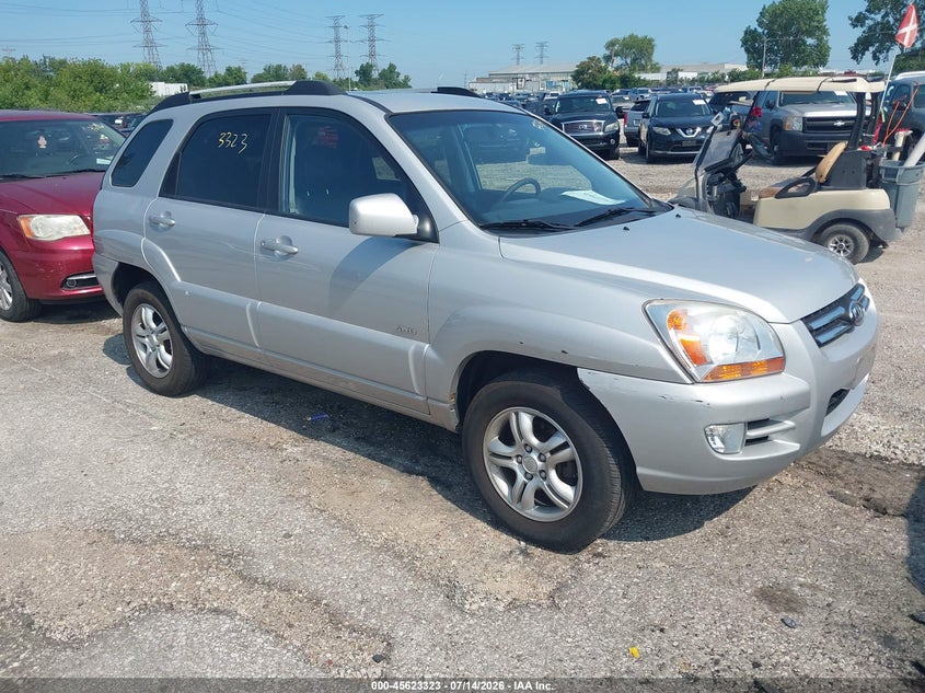 2007 Kia Sportage VIN KNDJE723377309095 IAAI salvage auction — NORMAL WEAR, Clear (Illinois), sold $1,650 on 2026-07-20 (photo 1)