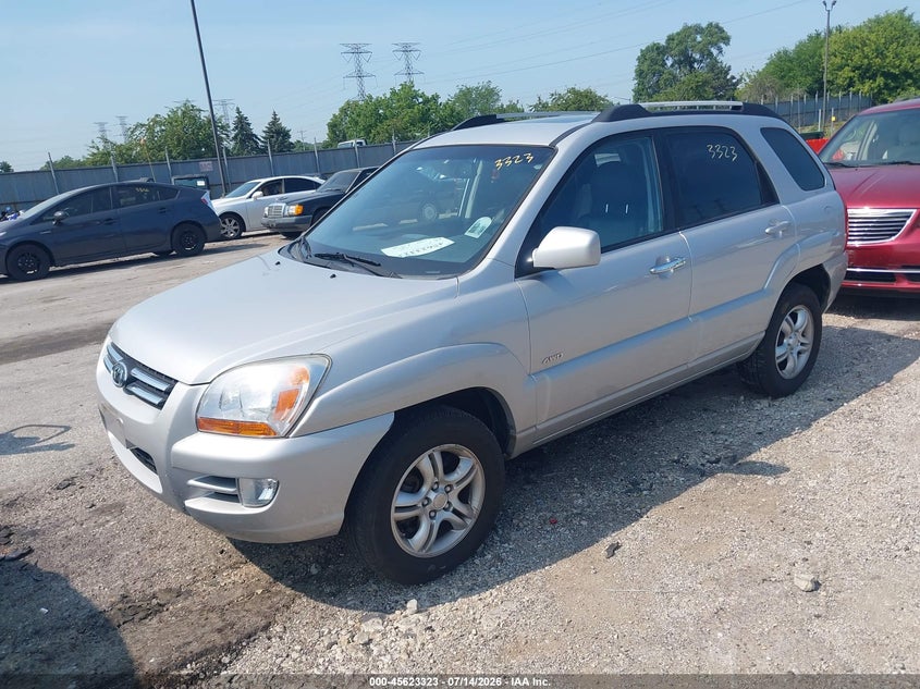 2007 Kia Sportage VIN KNDJE723377309095 IAAI salvage auction — NORMAL WEAR, Clear (Illinois), sold $1,650 on 2026-07-20 (photo 2)
