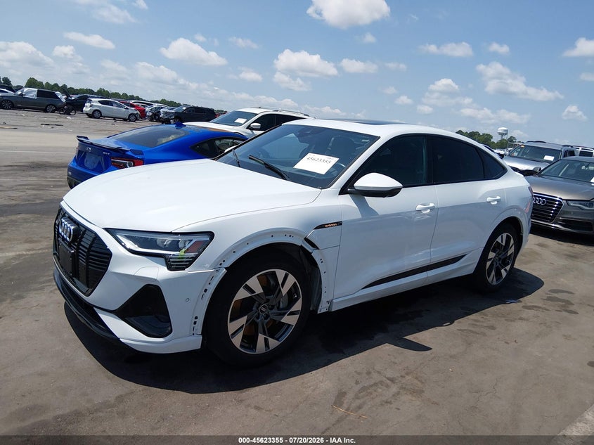 2022 Audi E-tron sportback VIN WA11AAGEXNB013059 IAAI salvage auction — LEFT FRONT, Salvage (North Carolina), sold $17,000 on 2026-08-02 (photo 2)