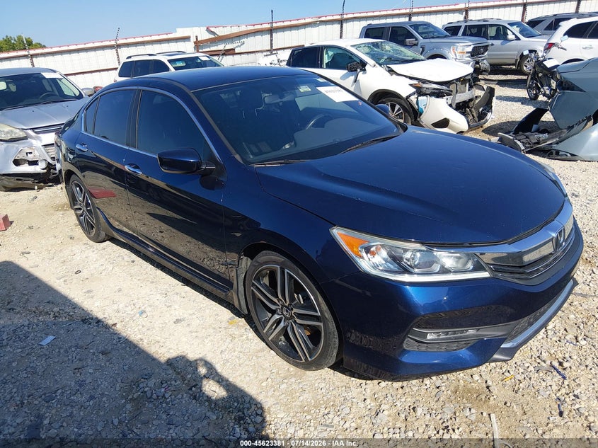2016 Honda Accord VIN 1HGCR2F56GA180706 IAAI salvage auction — SIDE, Clear (Arkansas), sold $3,900 on 2026-07-29 (photo 1)