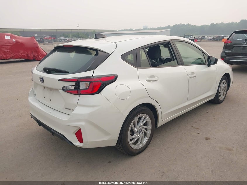 2024 Subaru Impreza VIN JF1GUABC4R8348551 IAAI salvage auction — HAIL, Wait Title, sold $9,800 on 2026-09-01 (photo 4)
