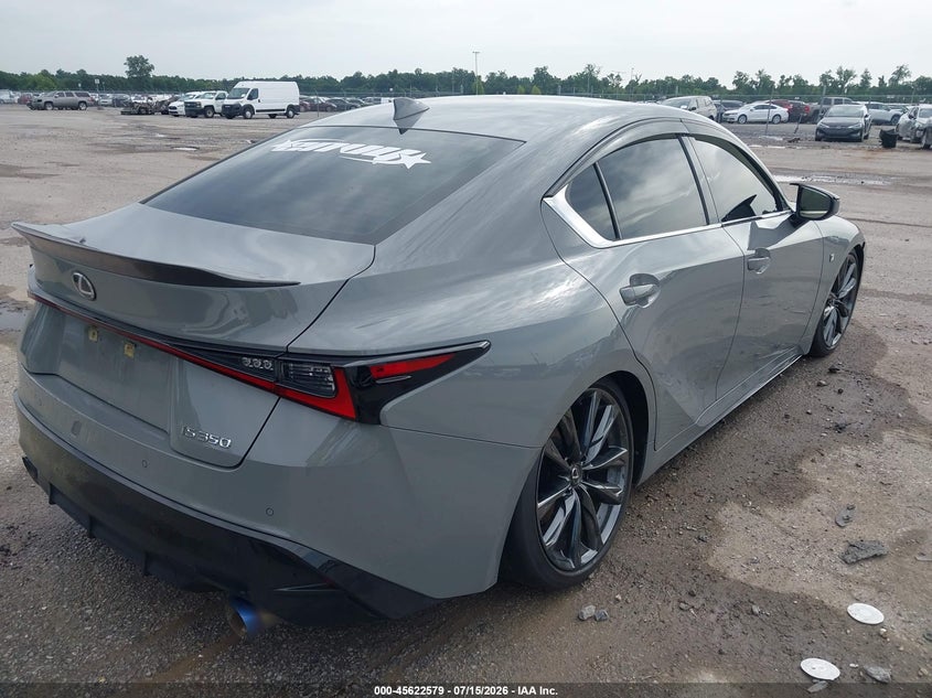 2024 Lexus Is VIN JTHGZ1B24R5080426 IAAI salvage auction — WATER/FLOOD, Salvage Title, sold $16,300 on 2026-08-25 (photo 4)