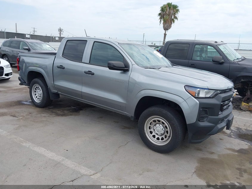 2025 Chevrolet Colorado VIN 1GCPSBEK4S1148759 IAAI salvage auction — FRONT & REAR, Clear (California), sold $10,200 on 2026-07-29 (photo 1)