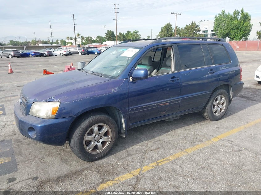 2006 Toyota Highlander VIN JTEDP21A860096917 IAAI salvage auction — NORMAL WEAR, Clear - Dealer Only (California), sold $500 on 2026-07-28 (photo 2)