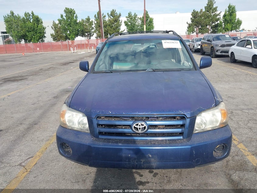2006 Toyota Highlander VIN JTEDP21A860096917 IAAI salvage auction — NORMAL WEAR, Clear - Dealer Only (California), sold $500 on 2026-07-28 (photo 6)