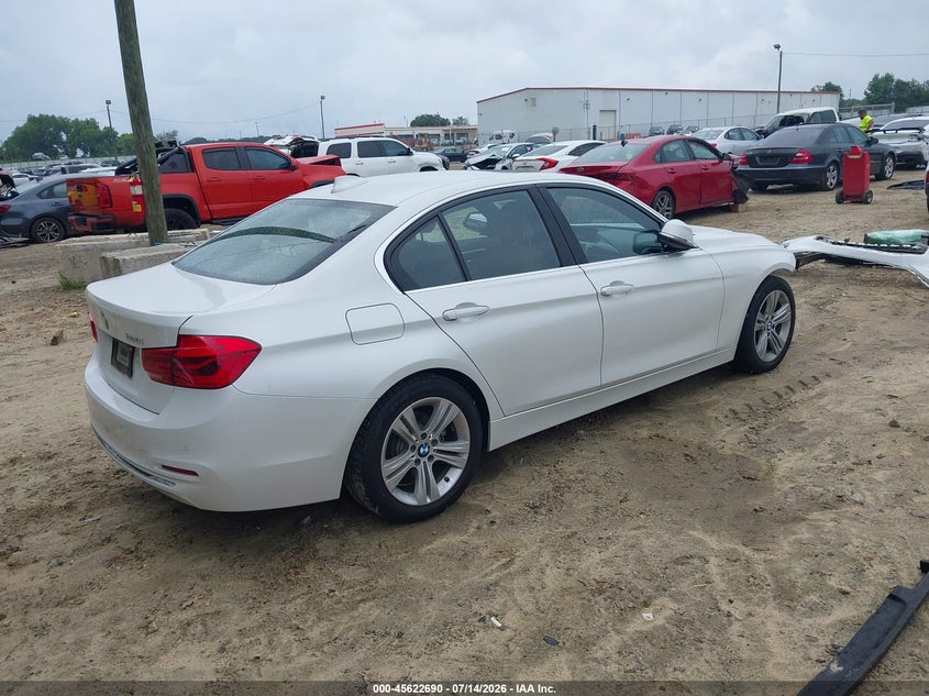 2016 BMW 3er VIN WBA8E9G58GNT84405 IAAI salvage auction — FRONT END, Salvage Title, sold $3,050 on 2026-08-13 (photo 4)