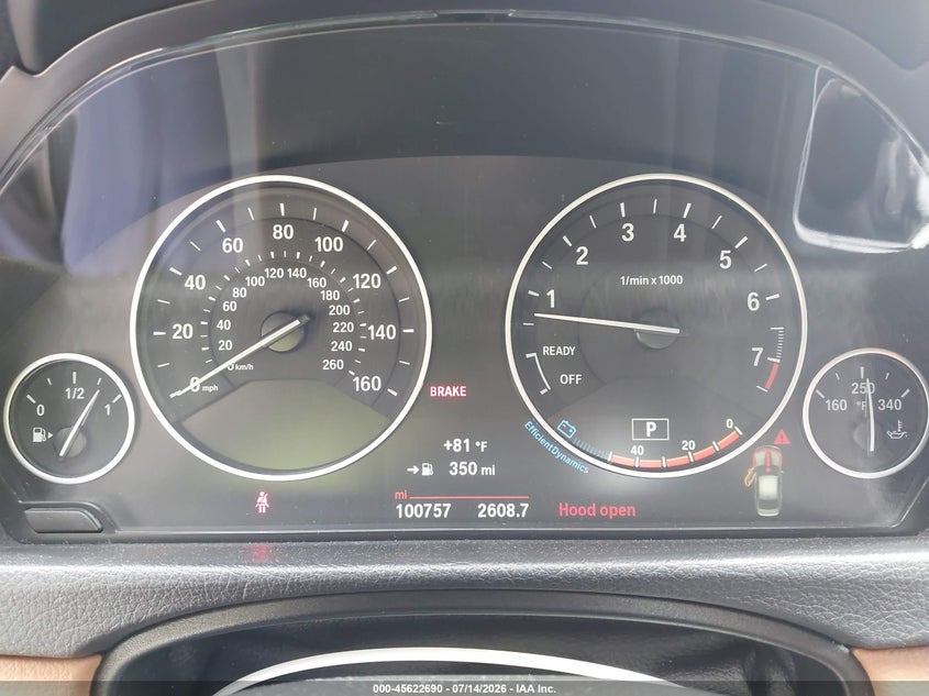 2016 BMW 3er VIN WBA8E9G58GNT84405 IAAI salvage auction — FRONT END, Salvage Title, sold $3,050 on 2026-08-13 (photo 7)