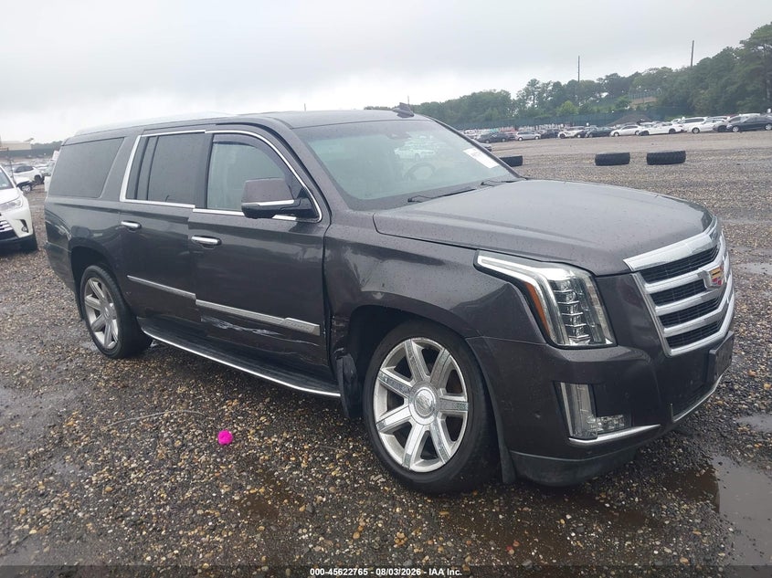 2018 Cadillac Escalade VIN 1GYS4HKJ3JR164089 IAAI salvage auction — FRONT & REAR, Salvage Title, sold $6,775 on 2026-08-22 (photo 1)