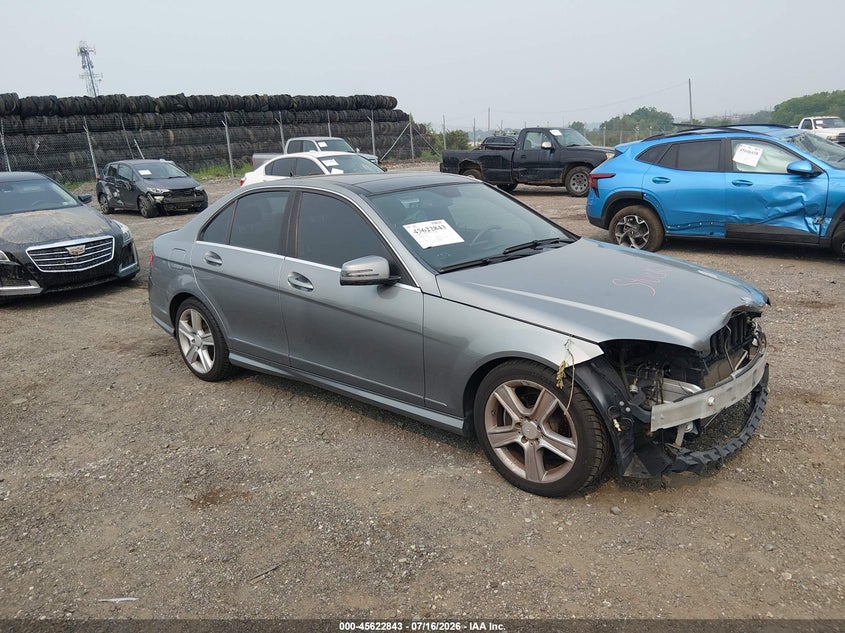 2011 Mercedes-benz C class VIN WDDGF8BB5BR164858 IAAI salvage auction — FRONT END, Salvage (Pennsylvania), sold $600 on 2026-08-07 (photo 1)