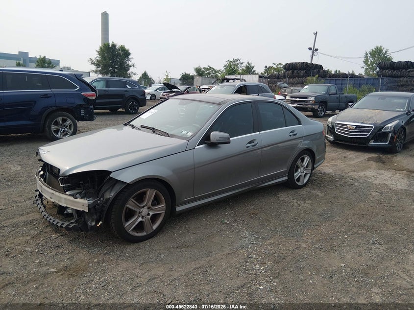 2011 Mercedes-benz C class VIN WDDGF8BB5BR164858 IAAI salvage auction — FRONT END, Salvage (Pennsylvania), sold $600 on 2026-08-07 (photo 2)