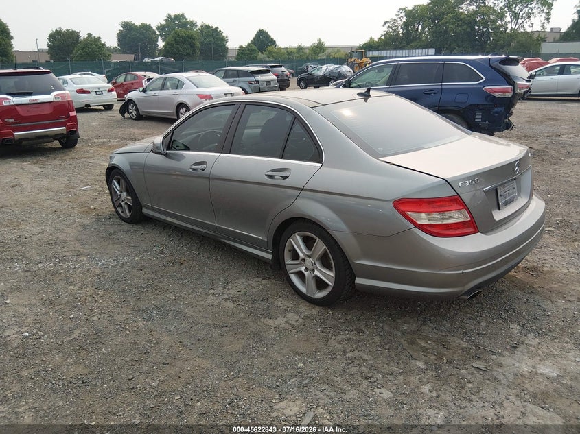 2011 Mercedes-benz C class VIN WDDGF8BB5BR164858 IAAI salvage auction — FRONT END, Salvage (Pennsylvania), sold $600 on 2026-08-07 (photo 3)