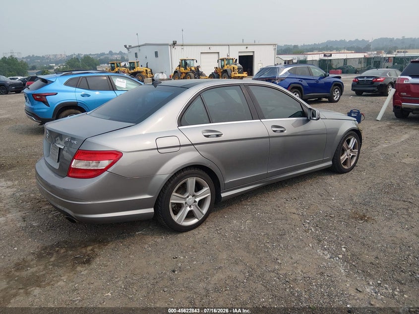 2011 Mercedes-benz C class VIN WDDGF8BB5BR164858 IAAI salvage auction — FRONT END, Salvage (Pennsylvania), sold $600 on 2026-08-07 (photo 4)