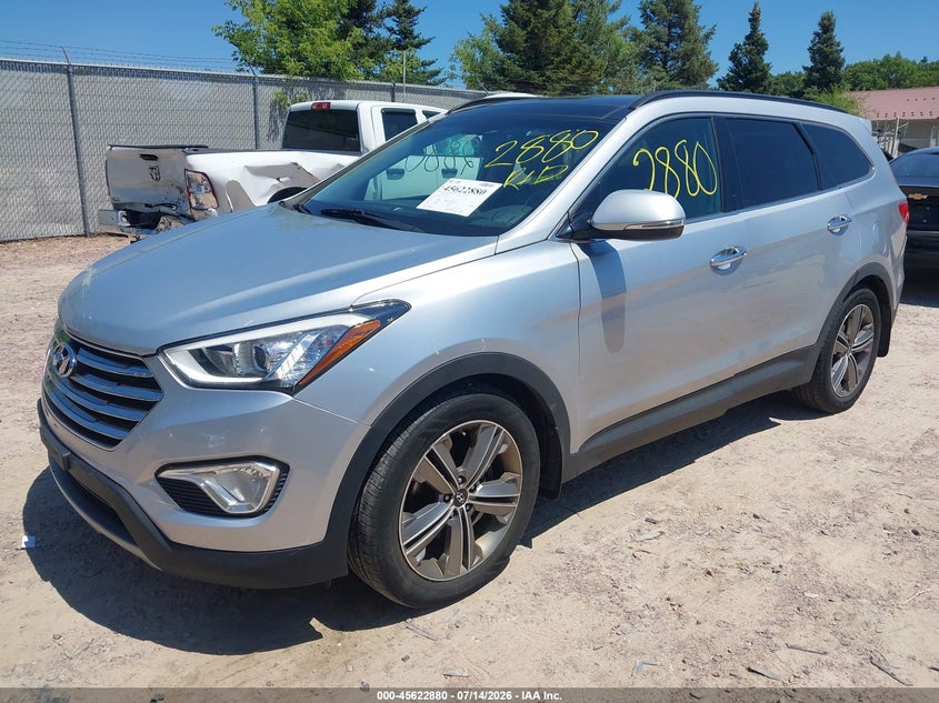 2014 Hyundai Santa fe VIN KM8SRDHF6EU087400 IAAI salvage auction — HAIL, Junk Bill Of Sale Mv2459 (Wisconsin), sold $1,700 on 2026-07-29 (photo 2)