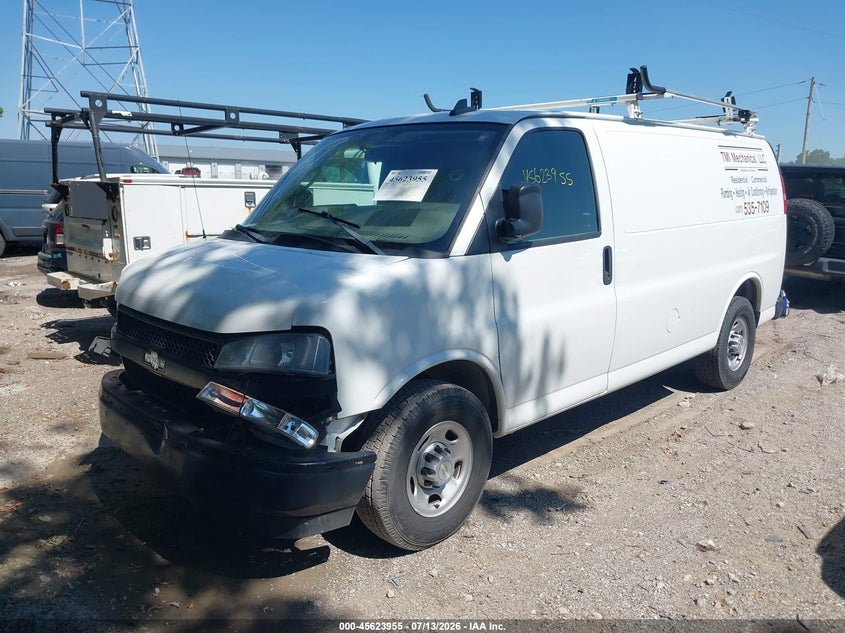 2019 Chevrolet Express 2500 VIN 1GCWGAFG3K1289372 IAAI salvage auction — NORMAL WEAR, Clear (Indiana), sold $3,425 on 2026-07-23 (photo 2)