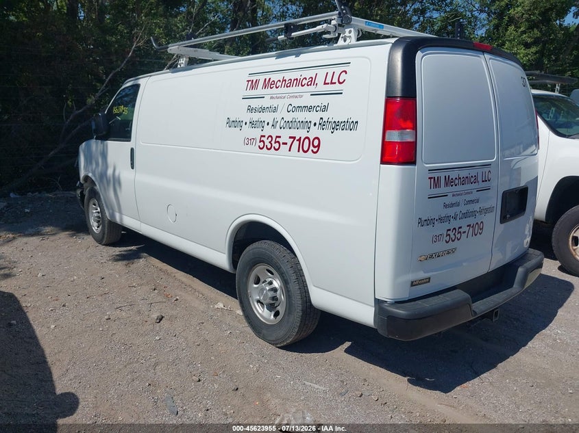 2019 Chevrolet Express 2500 VIN 1GCWGAFG3K1289372 IAAI salvage auction — NORMAL WEAR, Clear (Indiana), sold $3,425 on 2026-07-23 (photo 3)