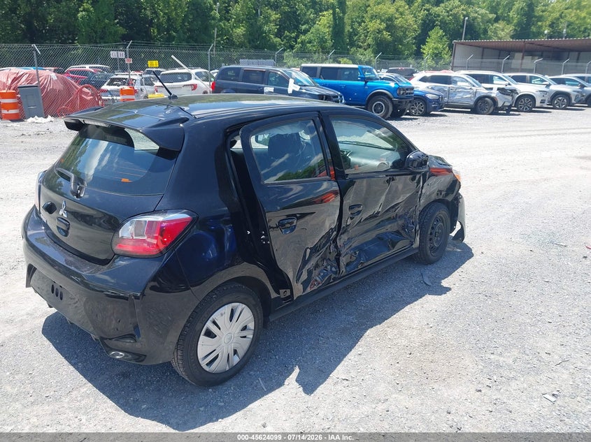 2024 Mitsubishi Mirage VIN ML32AUHJXRH028724 IAAI salvage auction — SIDE, Salvage Title, sold $1,950 on 2026-07-28 (photo 4)