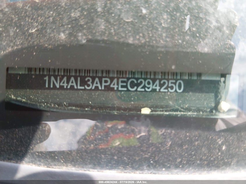 2014 Nissan Altima VIN 1N4AL3AP4EC294250 IAAI salvage auction — NORMAL WEAR, Clear-Dealer Only (Arizona), sold $850 on 2026-08-22 (photo 9)