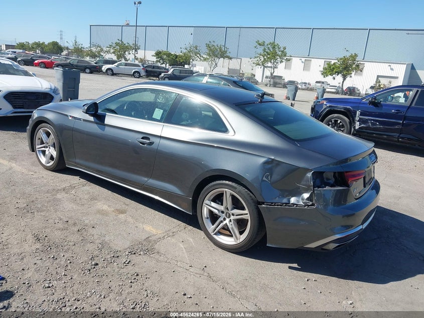 2022 Audi A5 VIN WAUSAAF54NA025304 IAAI salvage auction — REAR END, Salvage Title, sold $7,700 on 2026-08-19 (photo 3)