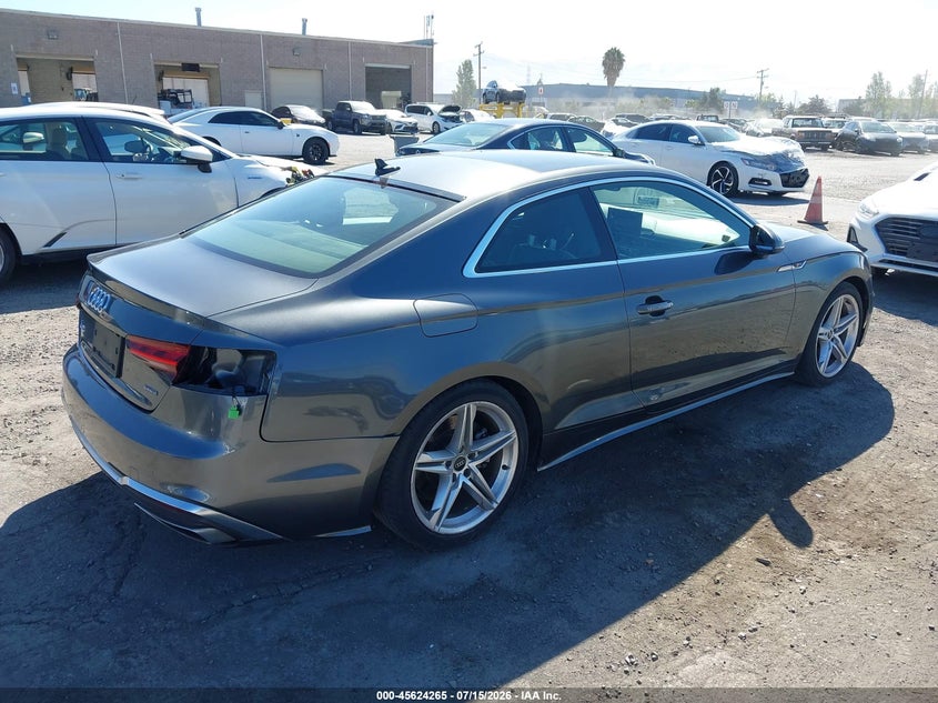 2022 Audi A5 VIN WAUSAAF54NA025304 IAAI salvage auction — REAR END, Salvage Title, sold $7,700 on 2026-08-19 (photo 4)