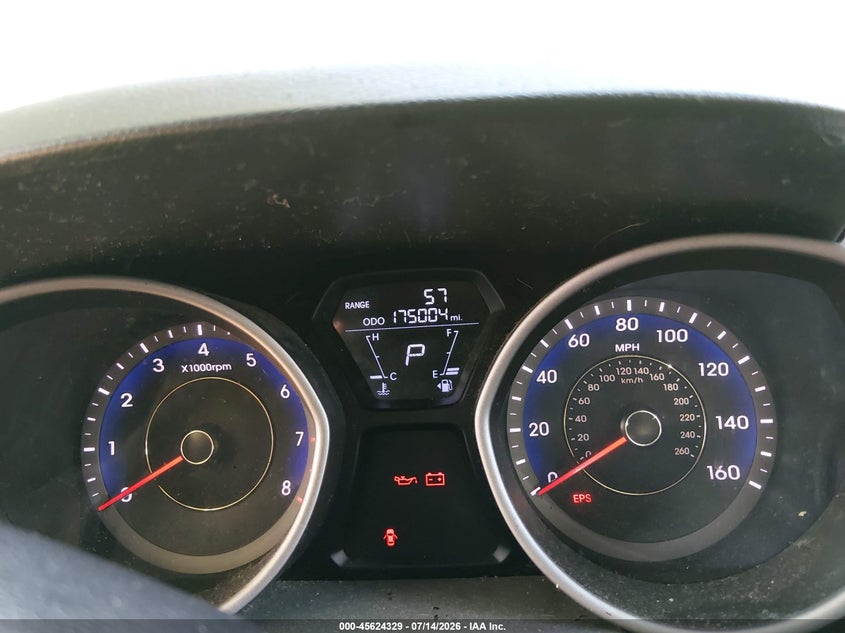 2013 Hyundai Elantra VIN KMHDH6AE4DU007681 IAAI salvage auction — NORMAL WEAR, Clear (Virginia), sold $350 on 2026-07-30 (photo 7)