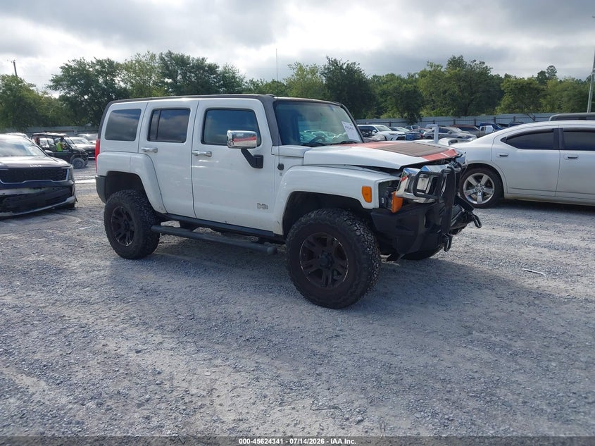 2007 Hummer H3 VIN 5GTDN13E278122735 IAAI salvage auction — LEFT FRONT, Rebuildable (Florida), sold $625 on 2026-07-30 (photo 1)