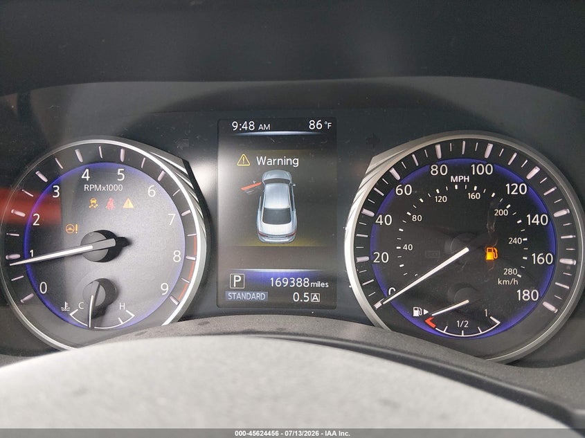 2014 Infiniti Q50 VIN JN1BV7AP9EM671930 IAAI salvage auction — LEFT FRONT, Original (Texas), sold $1,175 on 2026-07-28 (photo 7)