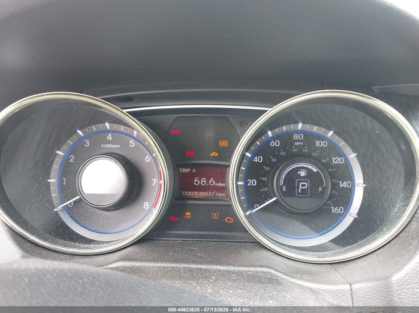2013 Hyundai Sonata VIN 5NPEC4ACXDH589578 IAAI salvage auction — UNKNOWN, Clear (Alabama), sold $550 on 2026-07-22 (photo 7)