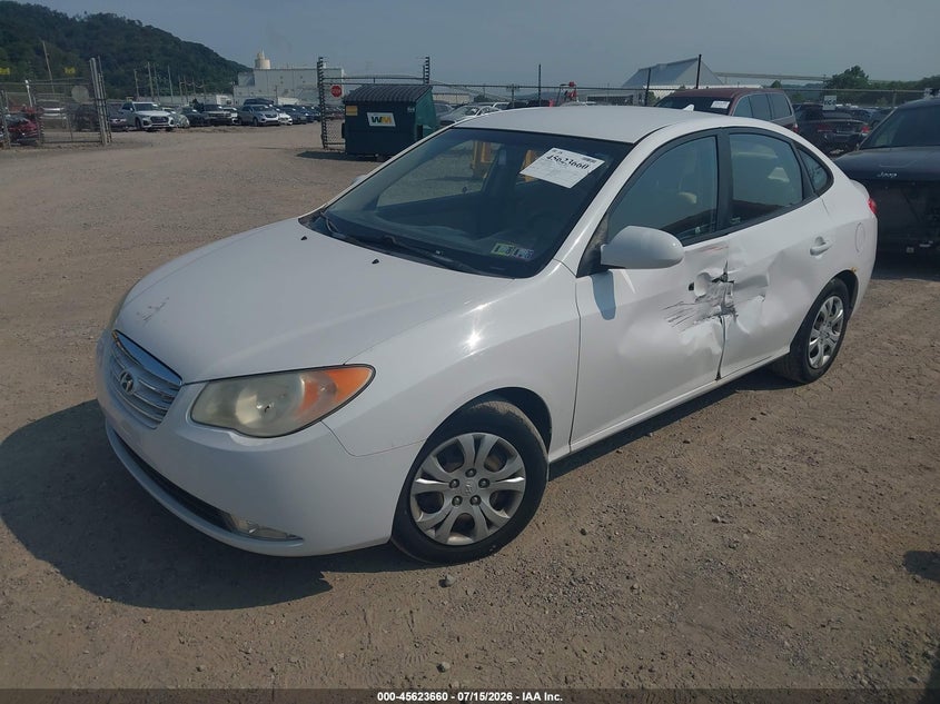 2010 Hyundai Elantra VIN KMHDU4AD2AU855674 IAAI salvage auction — LEFT SIDE, Salvage (Pennsylvania), sold $450 on 2026-07-28 (photo 2)
