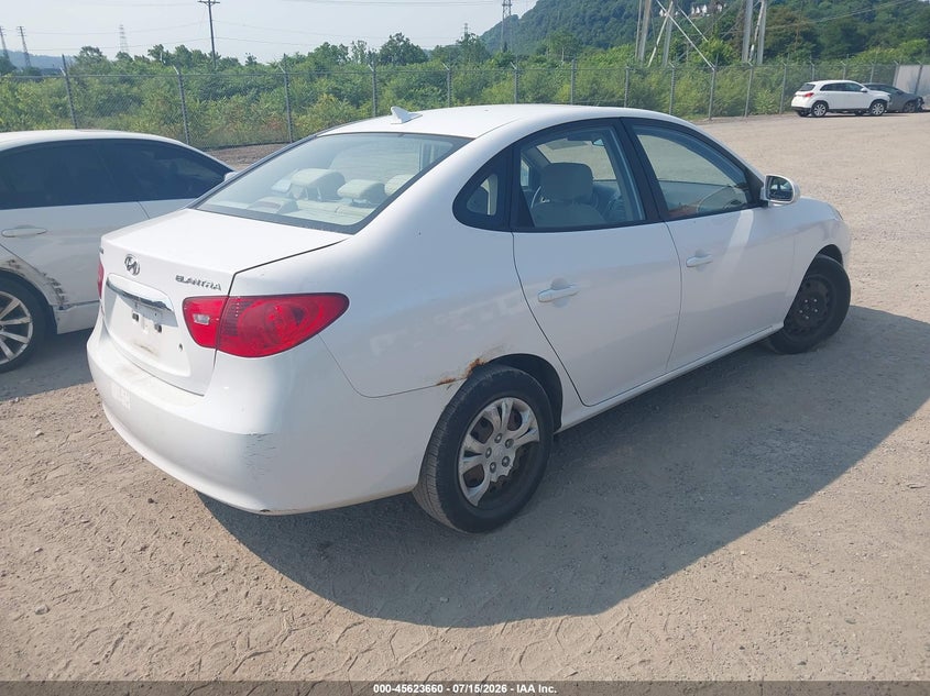 2010 Hyundai Elantra VIN KMHDU4AD2AU855674 IAAI salvage auction — LEFT SIDE, Salvage (Pennsylvania), sold $450 on 2026-07-28 (photo 4)