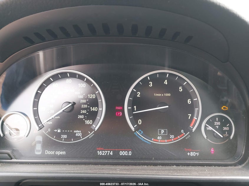 2013 BMW 5 series VIN WBAXH5C57DD113032 IAAI salvage auction — NORMAL WEAR, Clear (Indiana), sold $250 on 2026-07-28 (photo 7)