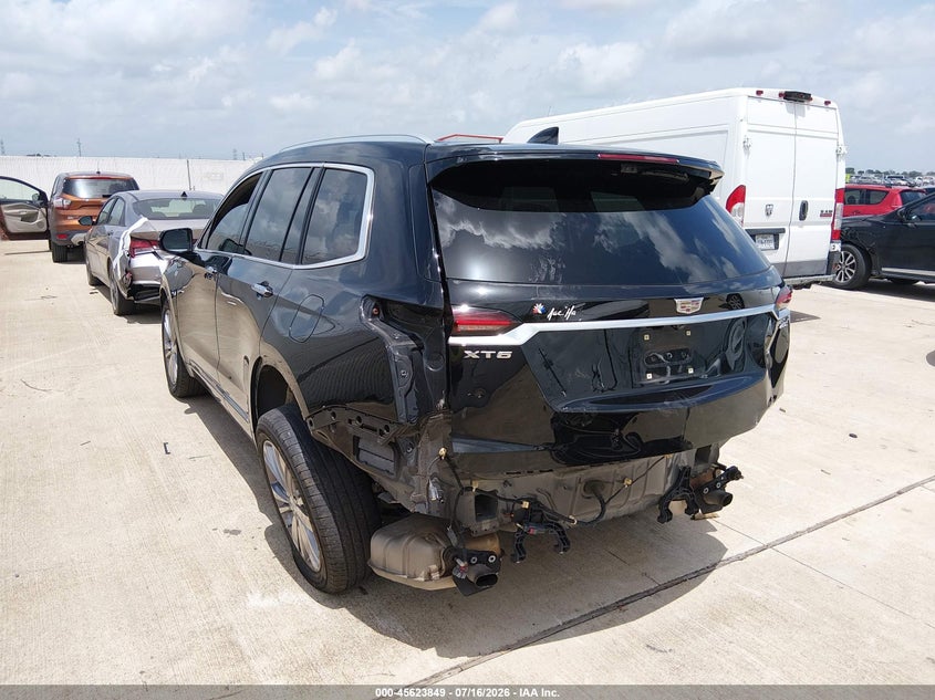 2023 Cadillac Xt6 VIN 1GYKPCRS6PZ213724 IAAI salvage auction — REAR END, Original (Texas), sold $25 on 2026-08-19 (photo 6)