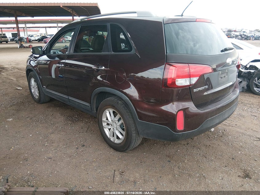2015 Kia Sorento VIN 5XYKTDA77FG595290 IAAI salvage auction — NORMAL WEAR, Clear-Dealer Only (Arizona), sold $250 on 2026-07-28 (photo 3)