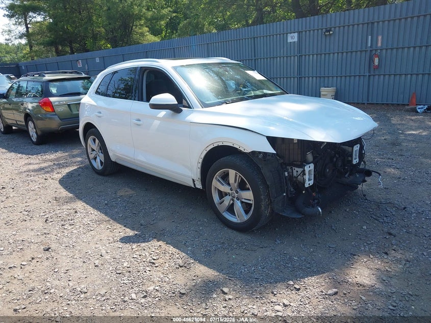 2018 Audi Q5 VIN WA1BNAFY6J2214696 IAAI salvage auction — FRONT END, Salvage (New Jersey), sold $5,900 on 2026-07-29 (photo 1)