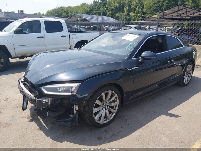 2018 Audi A5 VIN WAUPNAF58JA057824 IAAI salvage auction — RIGHT FRONT, Salvage (Connecticut), sold $1,000 on 2026-08-22 (photo 2)