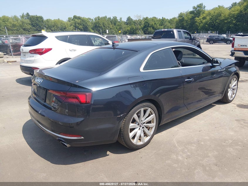 2018 Audi A5 VIN WAUPNAF58JA057824 IAAI salvage auction — RIGHT FRONT, Salvage (Connecticut), sold $1,000 on 2026-08-22 (photo 4)