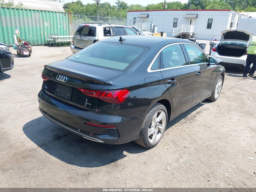 2022 Audi A3 VIN WAUHUDGYXNA099614 IAAI salvage auction — RIGHT FRONT, Salvage - Greater Than 75% (Maryland), sold $7,250 on 2026-08-28 (photo 4)