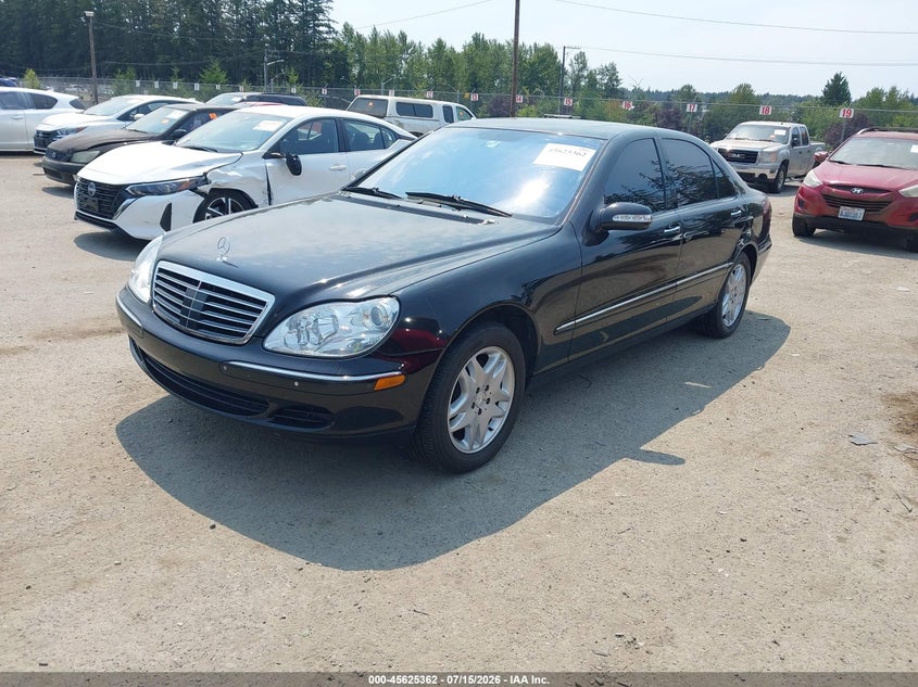 2003 Mercedes-benz S class VIN WDBNG75J03A329001 IAAI salvage auction — LEFT REAR, Clear (Washington), sold $2,800 on 2026-07-22 (photo 2)