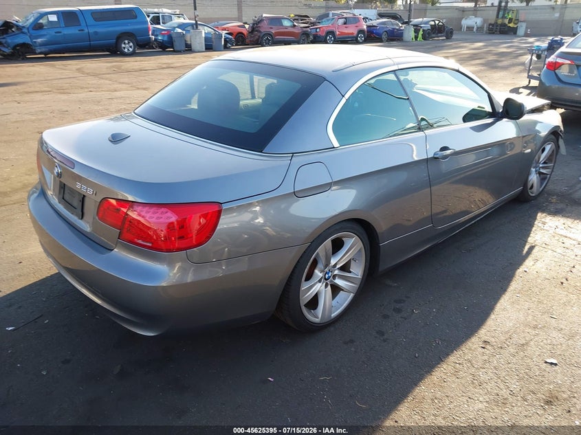 2011 BMW 3 series VIN WBADW7C58BE545236 IAAI salvage auction — FRONT END, Salvage Certificate (California), sold $1,175 on 2026-07-31 (photo 4)
