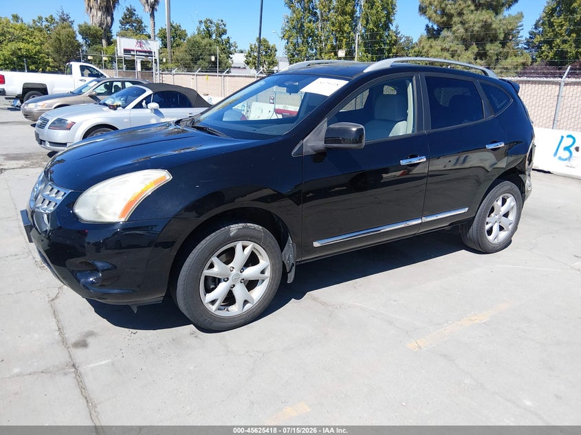 2011 Nissan Rogue VIN JN8AS5MT9BW190238 IAAI salvage auction — REAR END, Salvage (California), sold $525 on 2026-07-29 (photo 2)